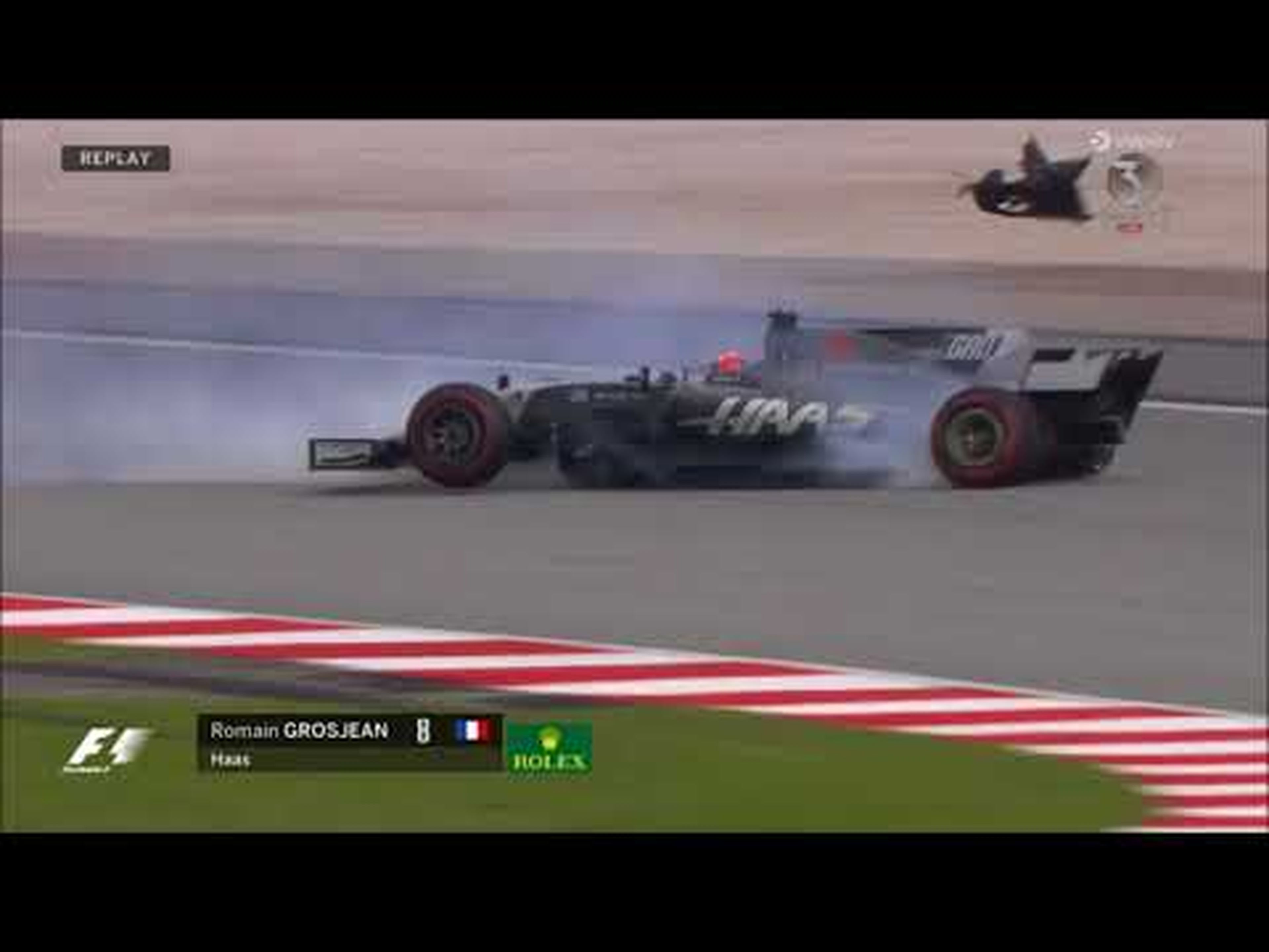 Grosjean Crash in FP2 at Malaysia GP 2017