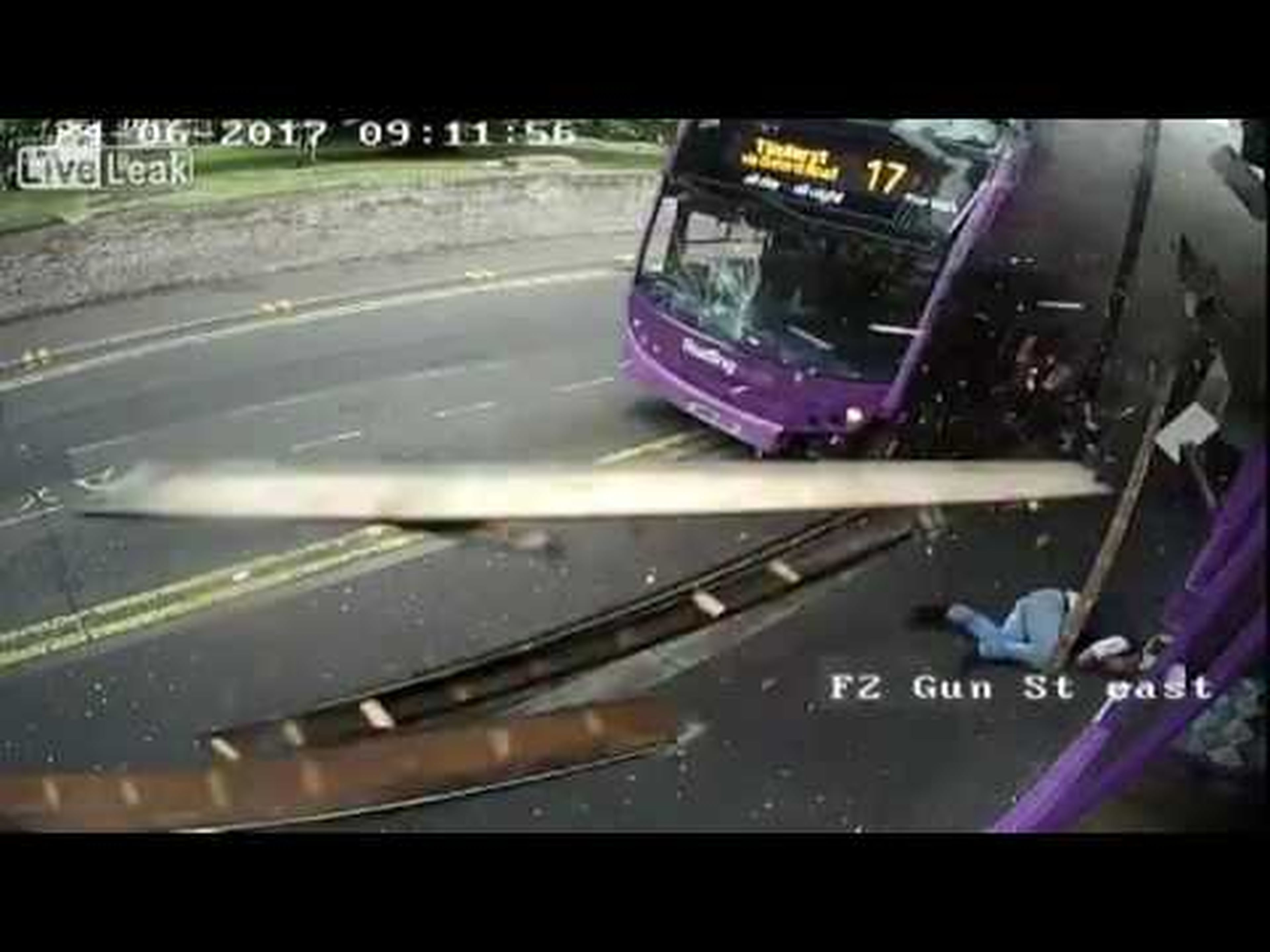 Man brutally struck by Bus, proceeds to walk to the Pub
