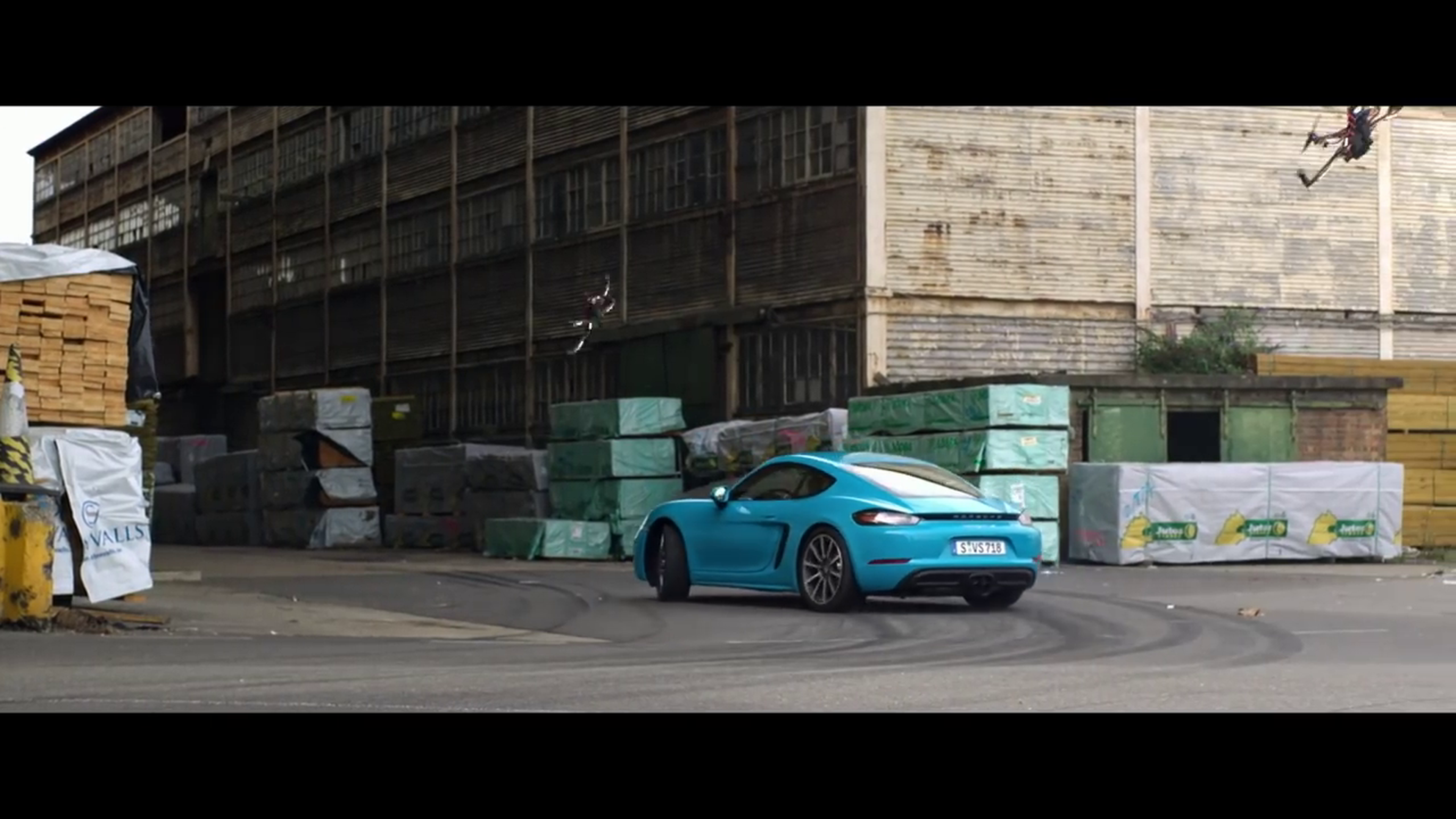 Porsche 718 Cayman Vs Drones