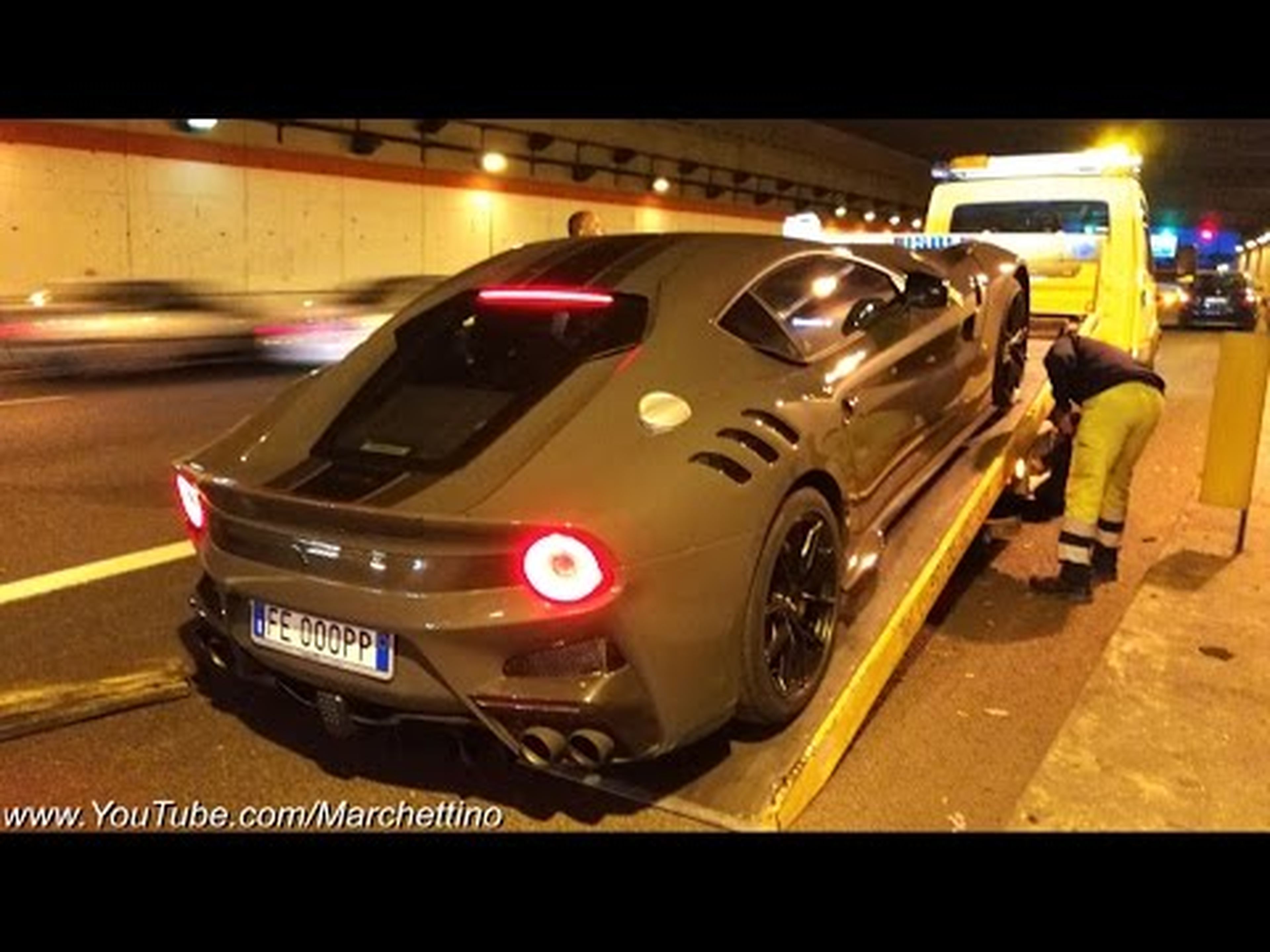 Running out of fuel in a Ferrari F12 TDF - w/ Secondotestomale
