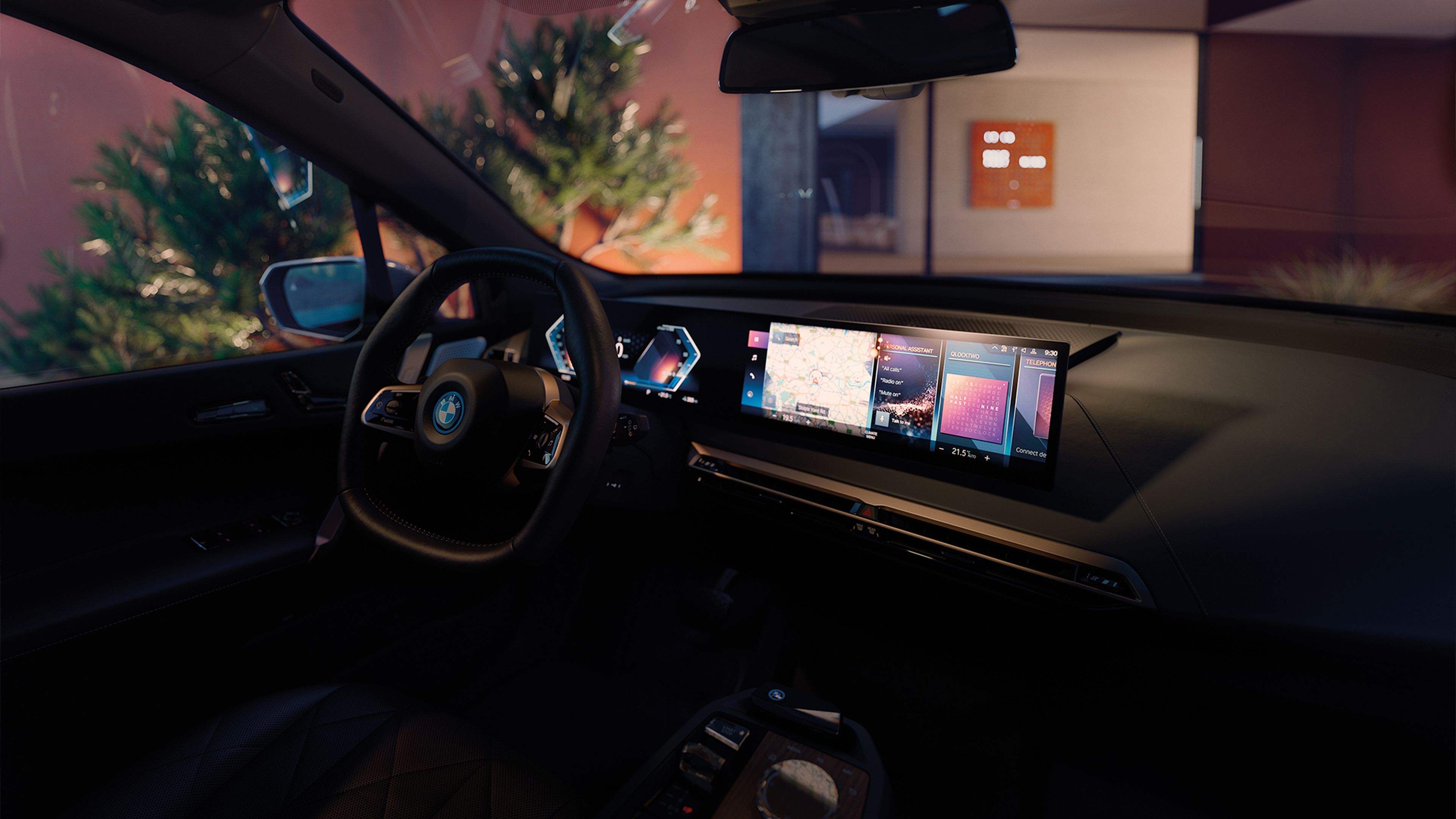 Sistema digital multimedia del BMW iX.