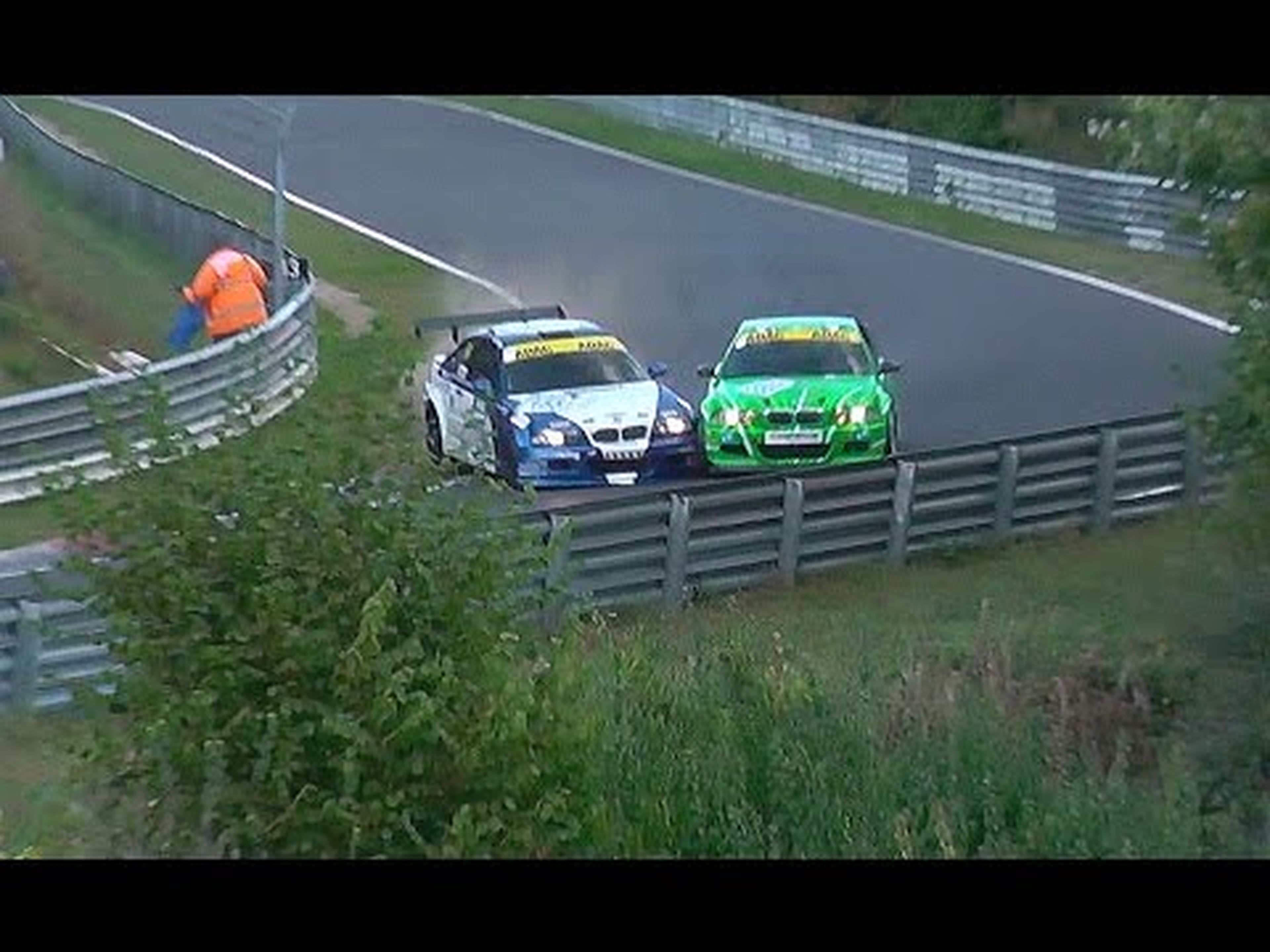 vídeo del accidente de dos BMW M3 en Nürburgring