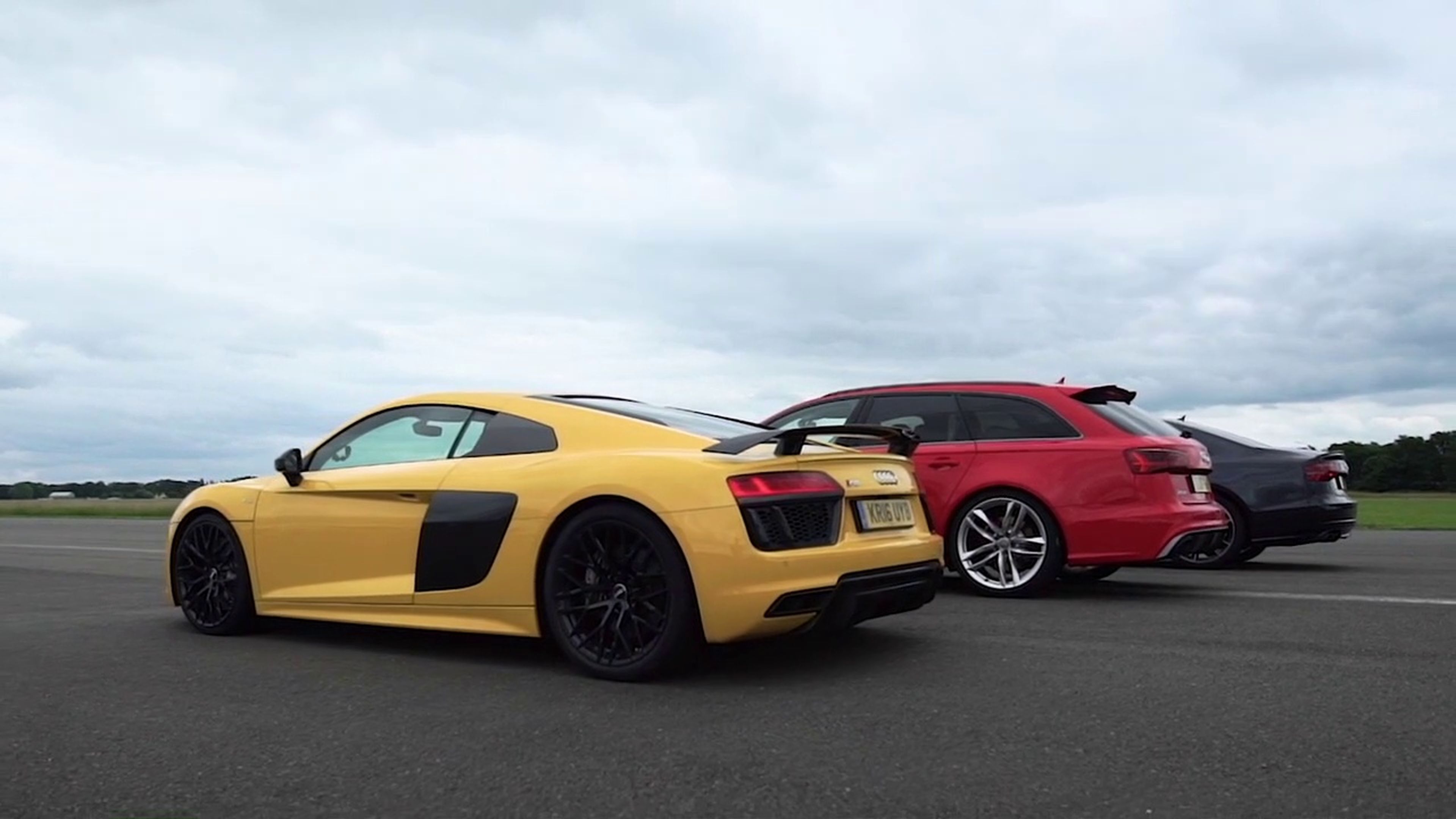 VÍDEO: Audi R8 V10 Plus vs Audi RS6 vs Audi S8, ¿cuál acelera más?
