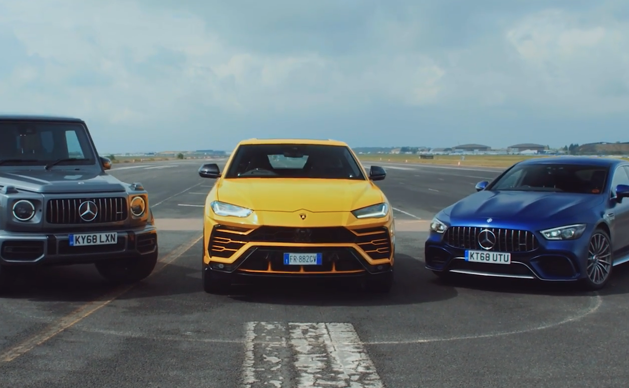 VÍDEO: Lamborghini Urus vs Mercedes-AMG G 63 vs Mercedes-AMG GT 4 puertas,  ¿cuál acelera más? 