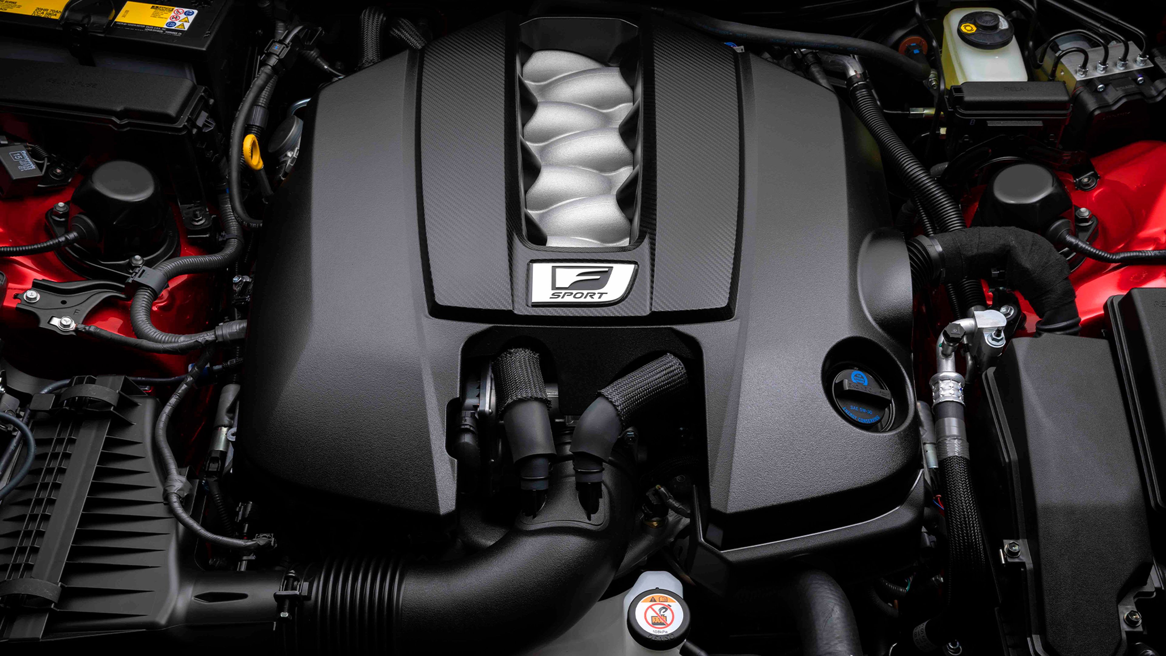 Motor V8 del Lexus IS 500 F Sport Performance.