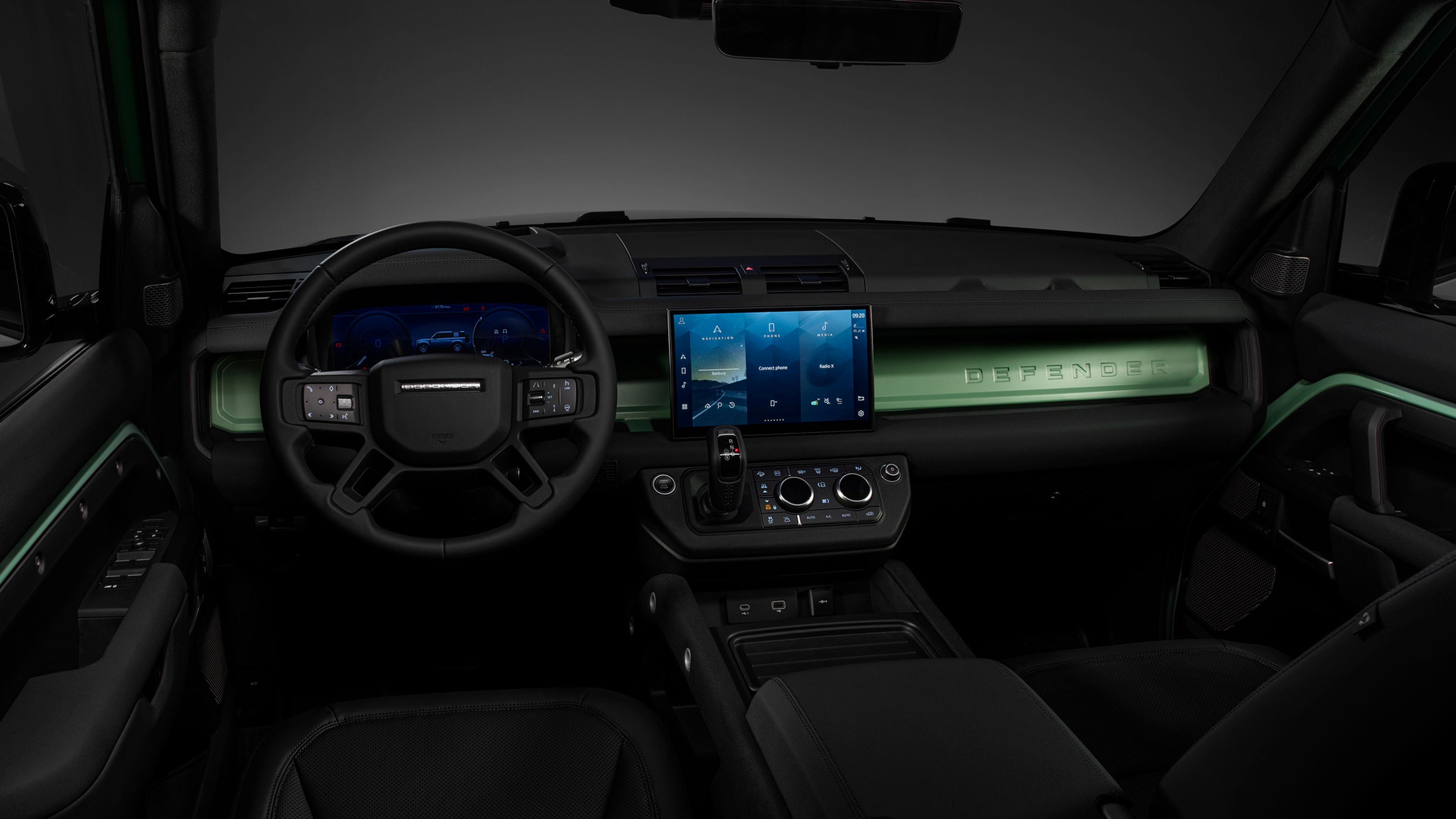 Interior del Land Rover Defender 75th Limited Edition