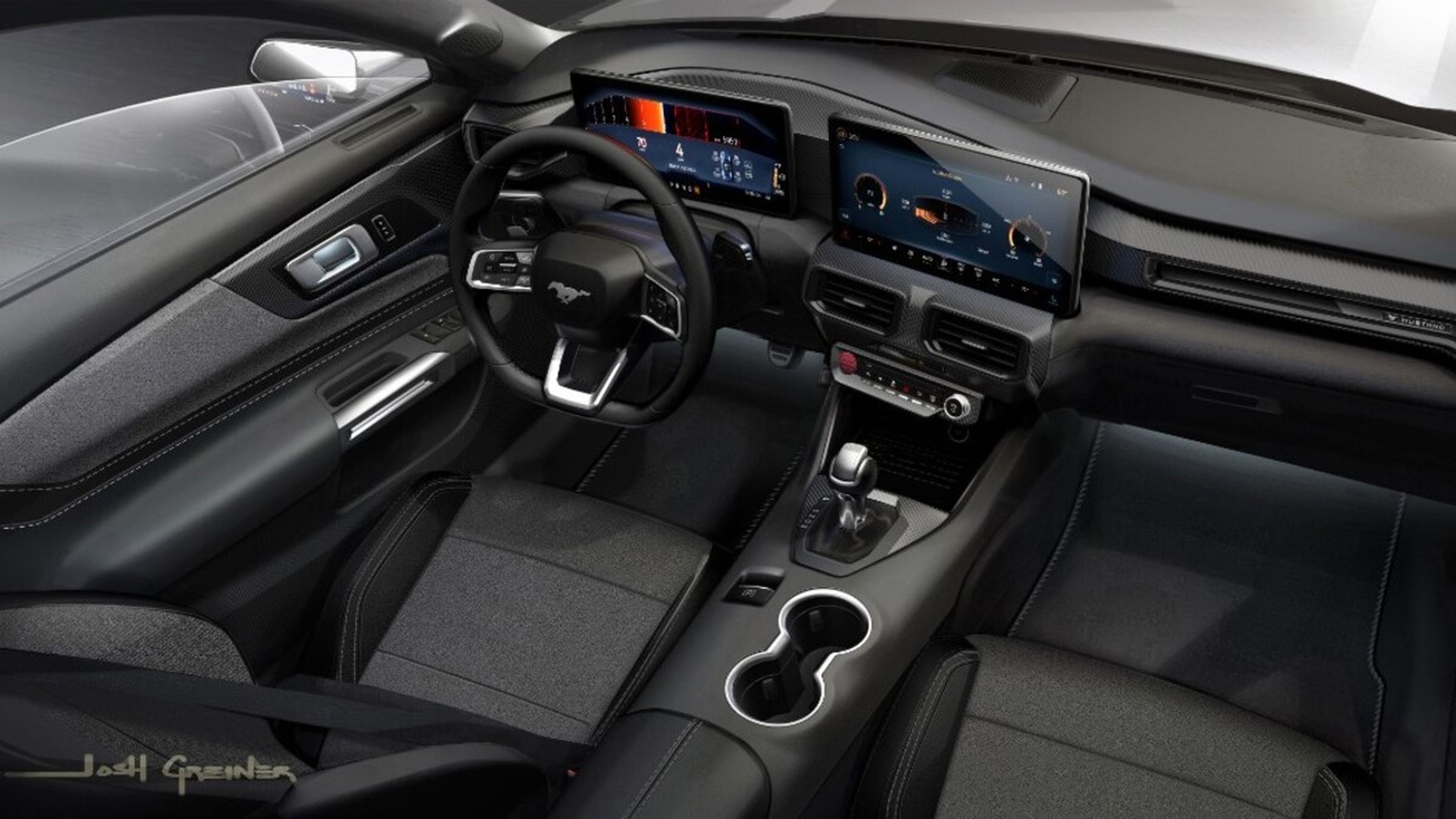 Posible interior del Ford Mustang base