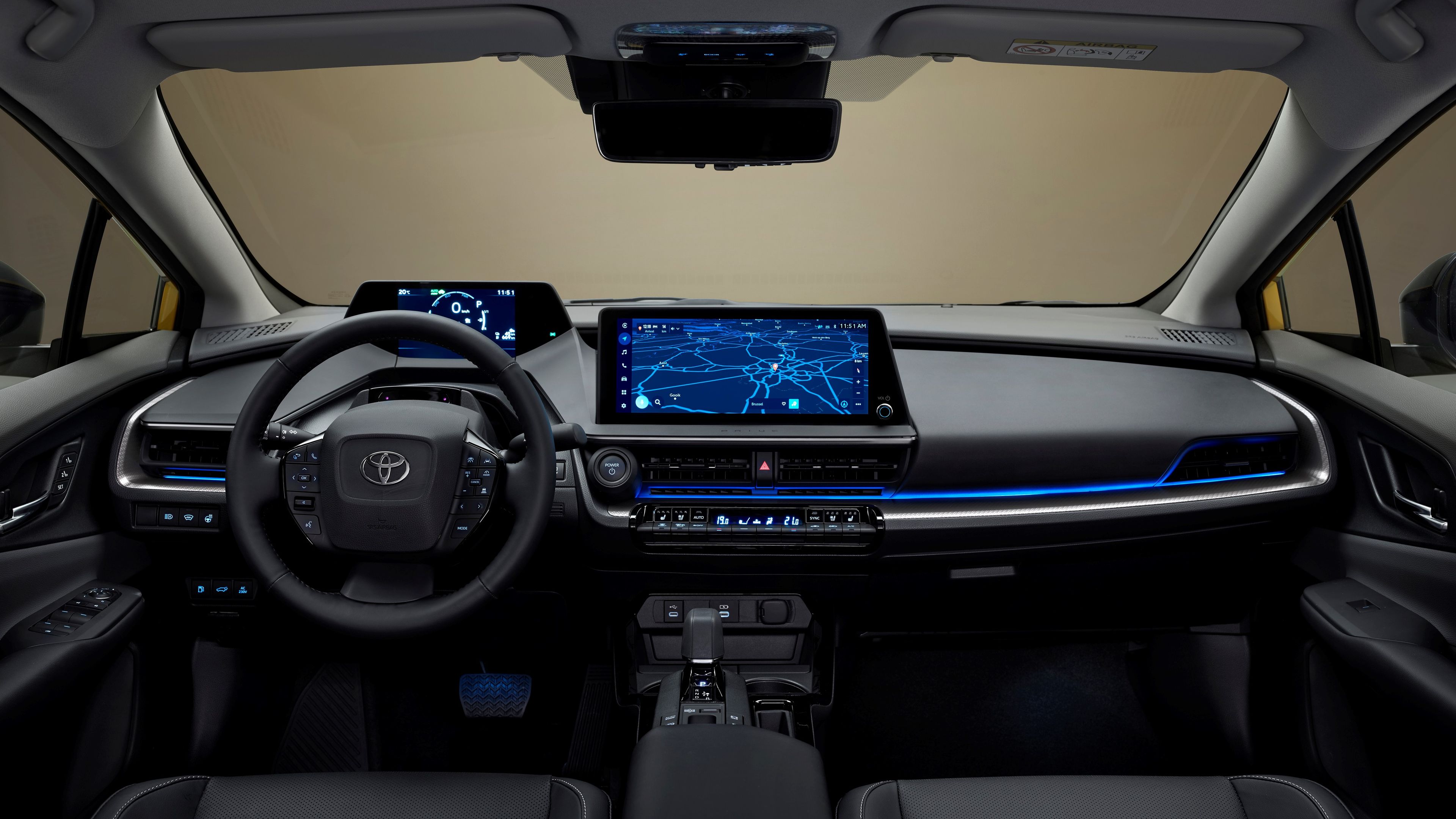 Interior del Toyota Prius 2023