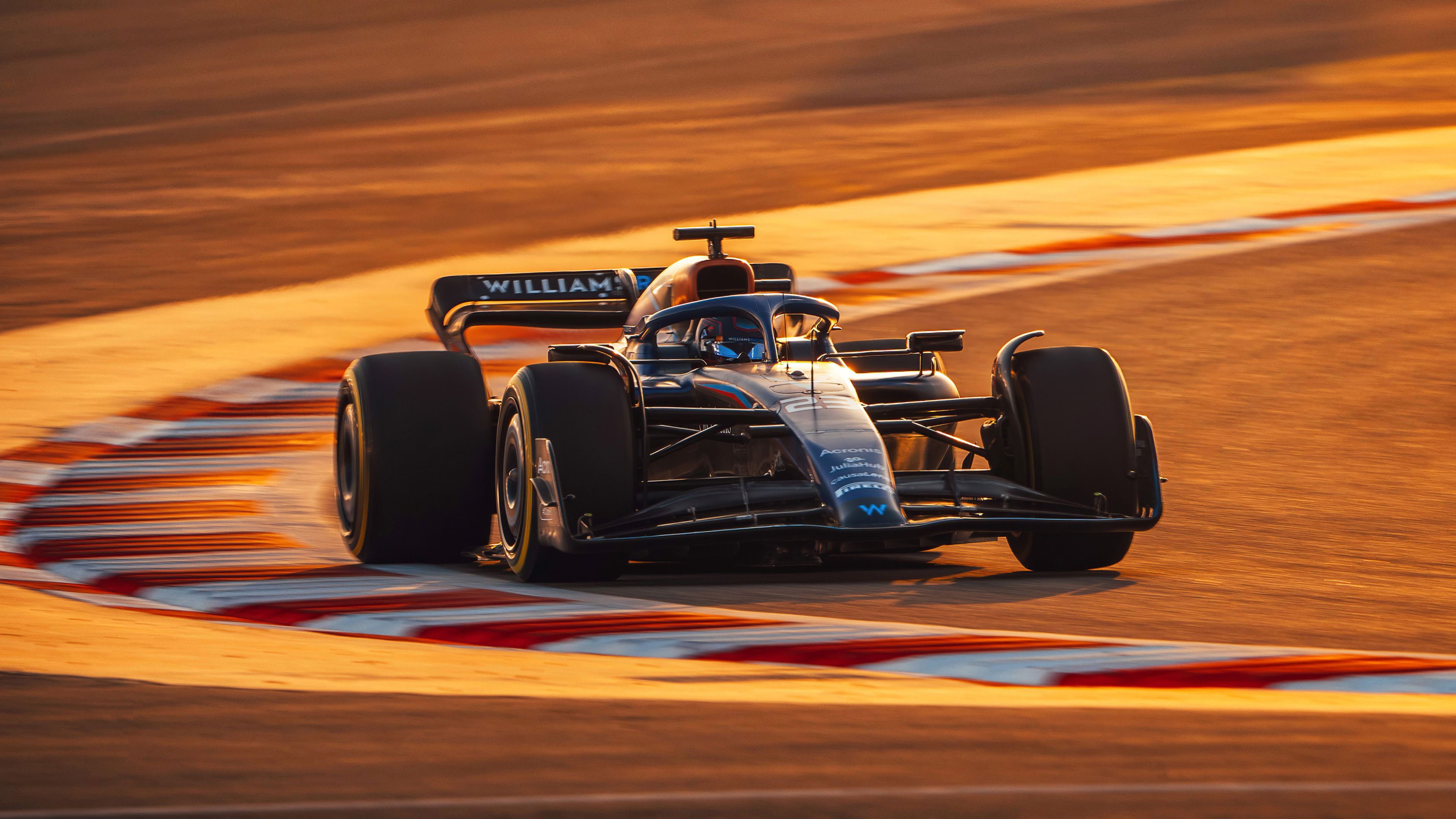 Williams FW45 en los test de Bahréin