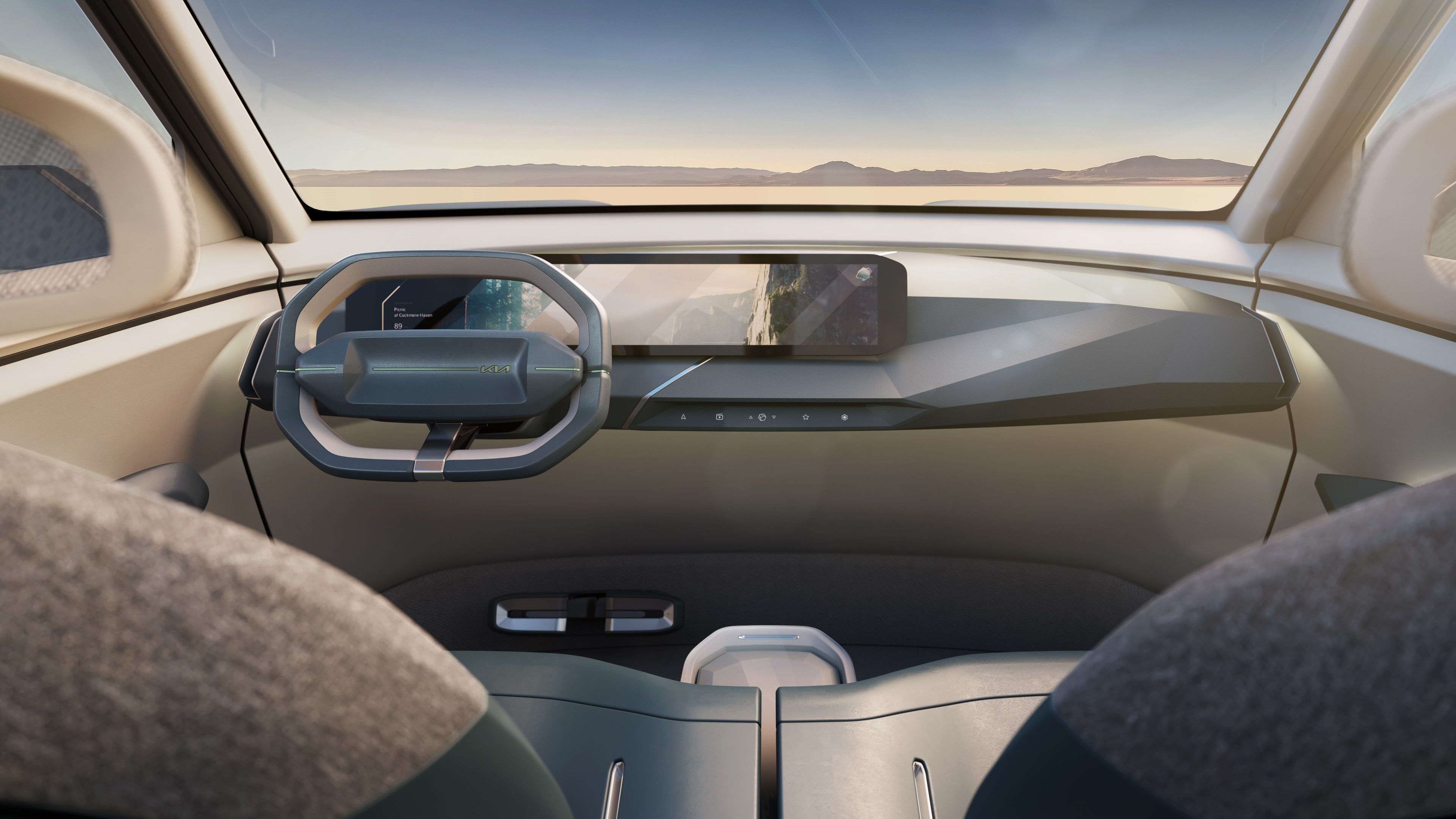 Interior del Kia EV5 Concept