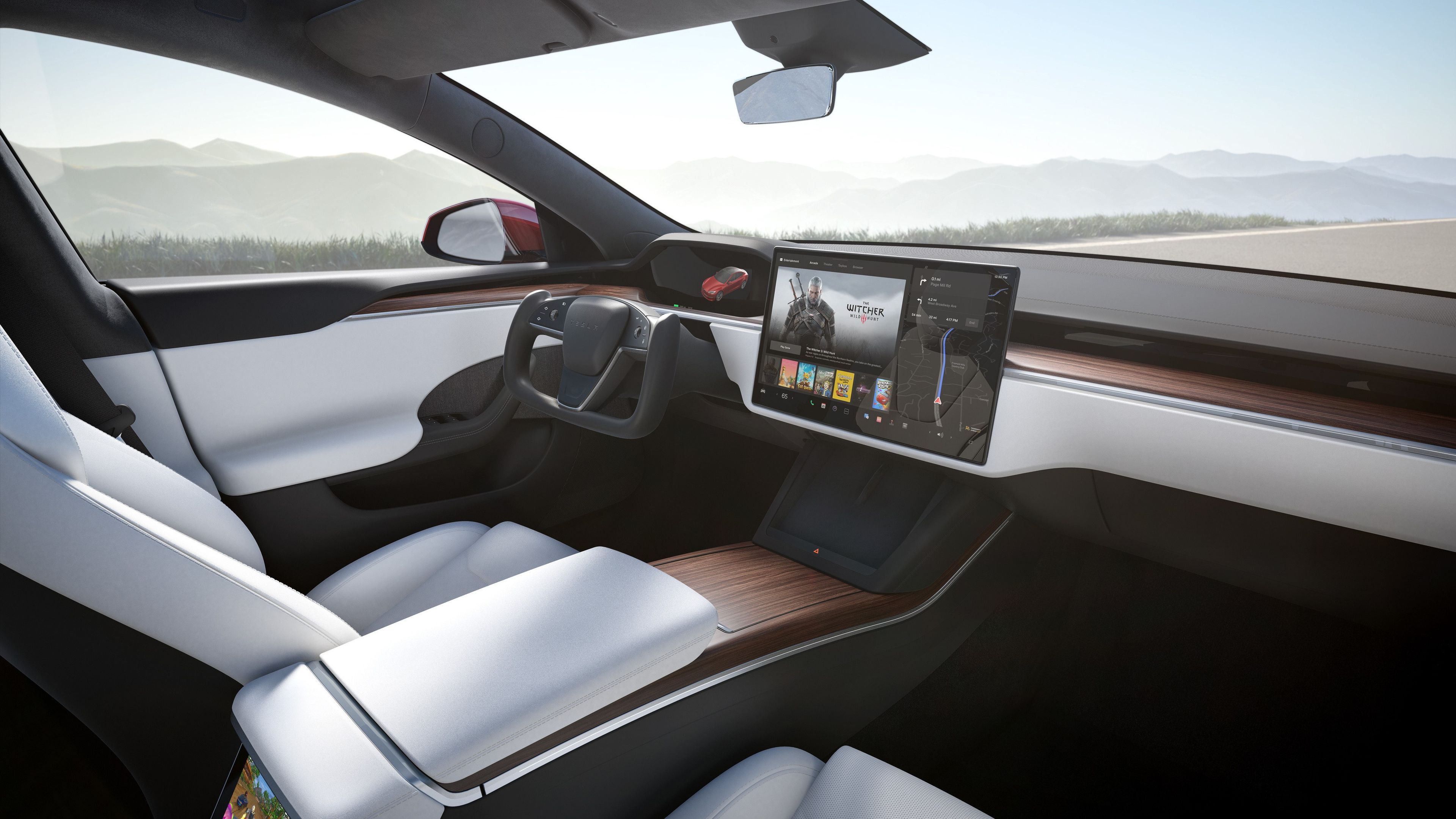 Interior del Tesla Model S Plaid