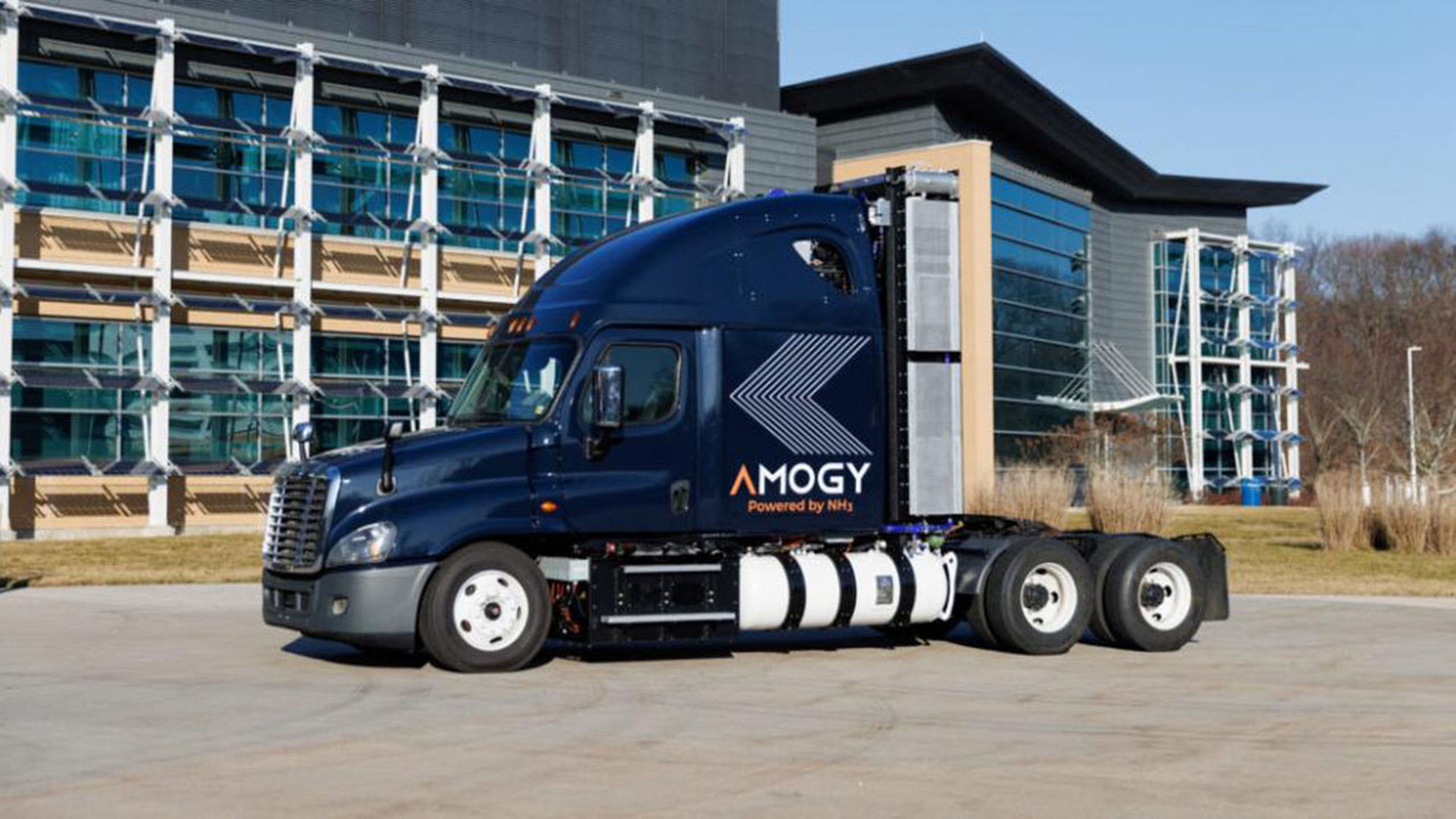 Amogy probó su nuevo combustible de amoniaco en esta cabeza de camión (Amogy Inc.).