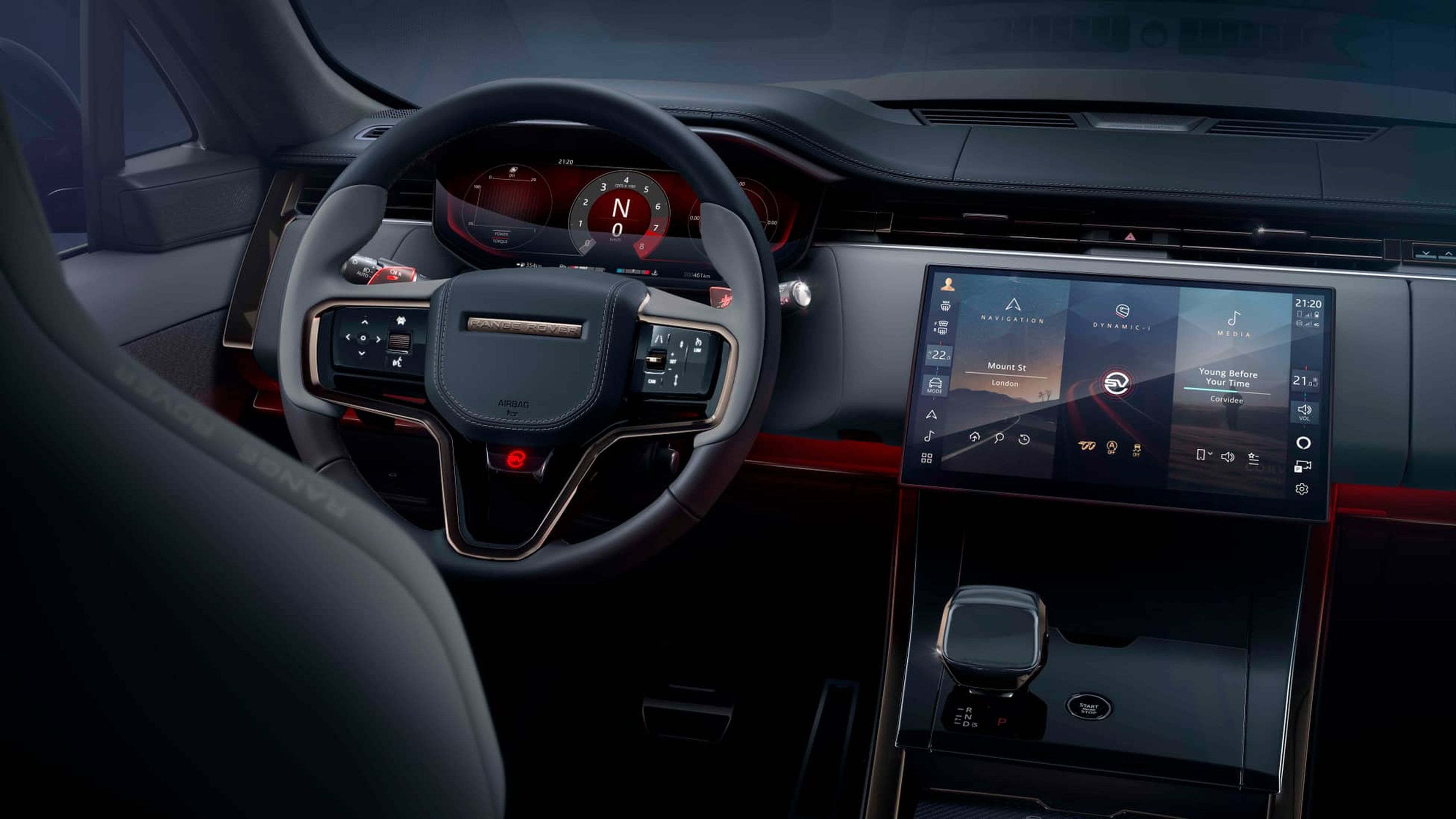 Interior del Range Rover Sport SV 2023