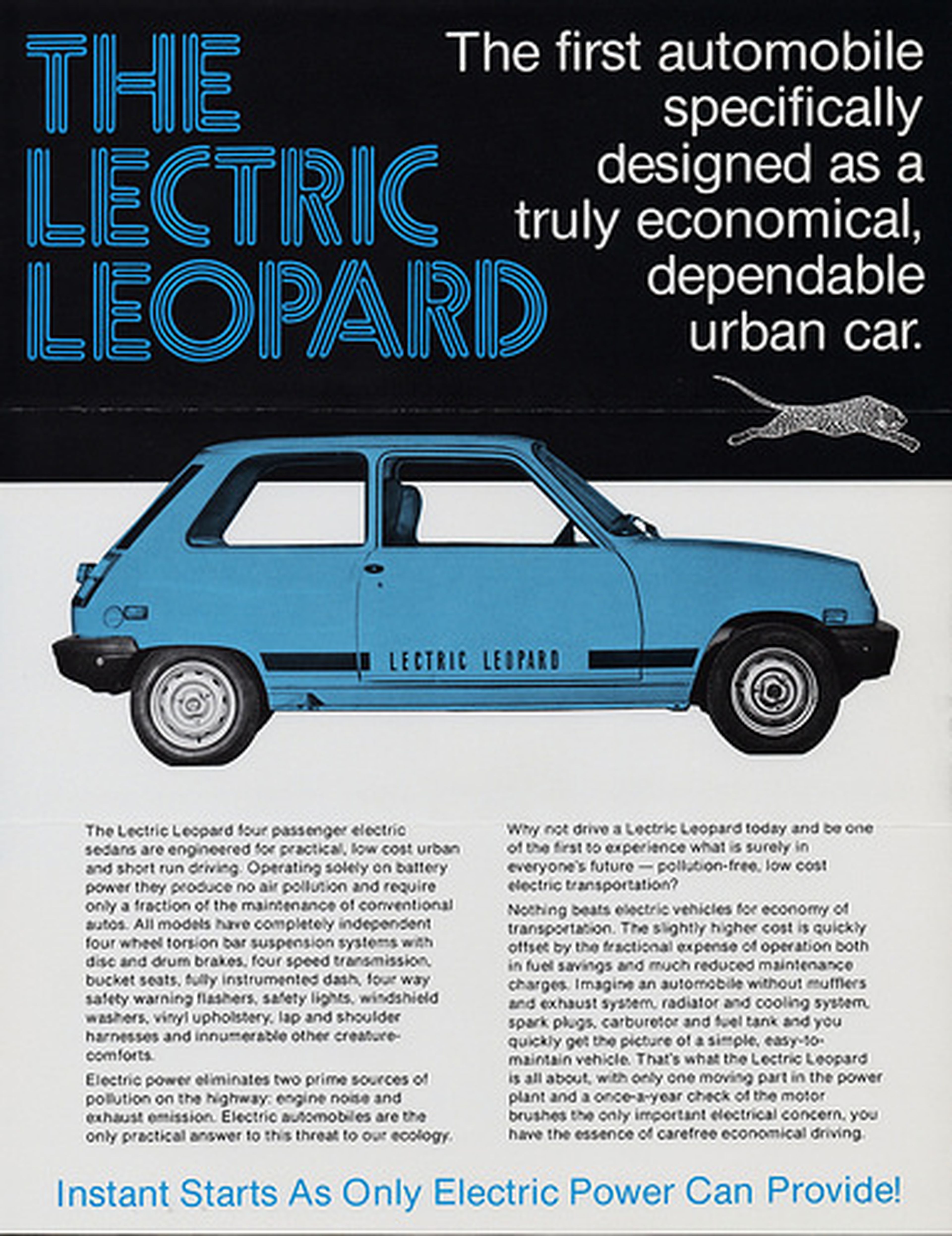 Folleto del Renault LeCar eléctrico o Lectric Leopard 