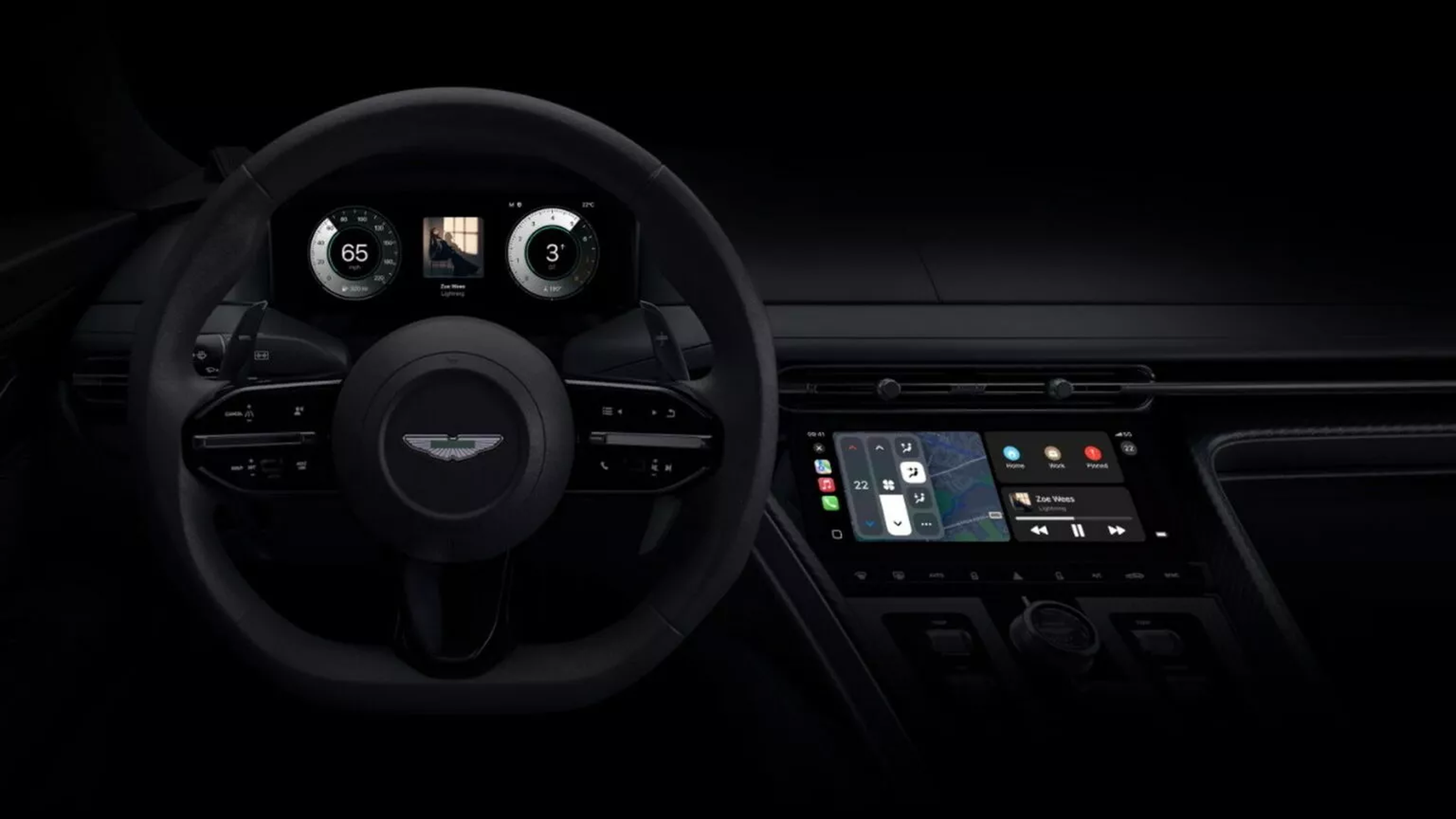 Nuevo Apple CarPlay en el salpicadero de Aston Martin
