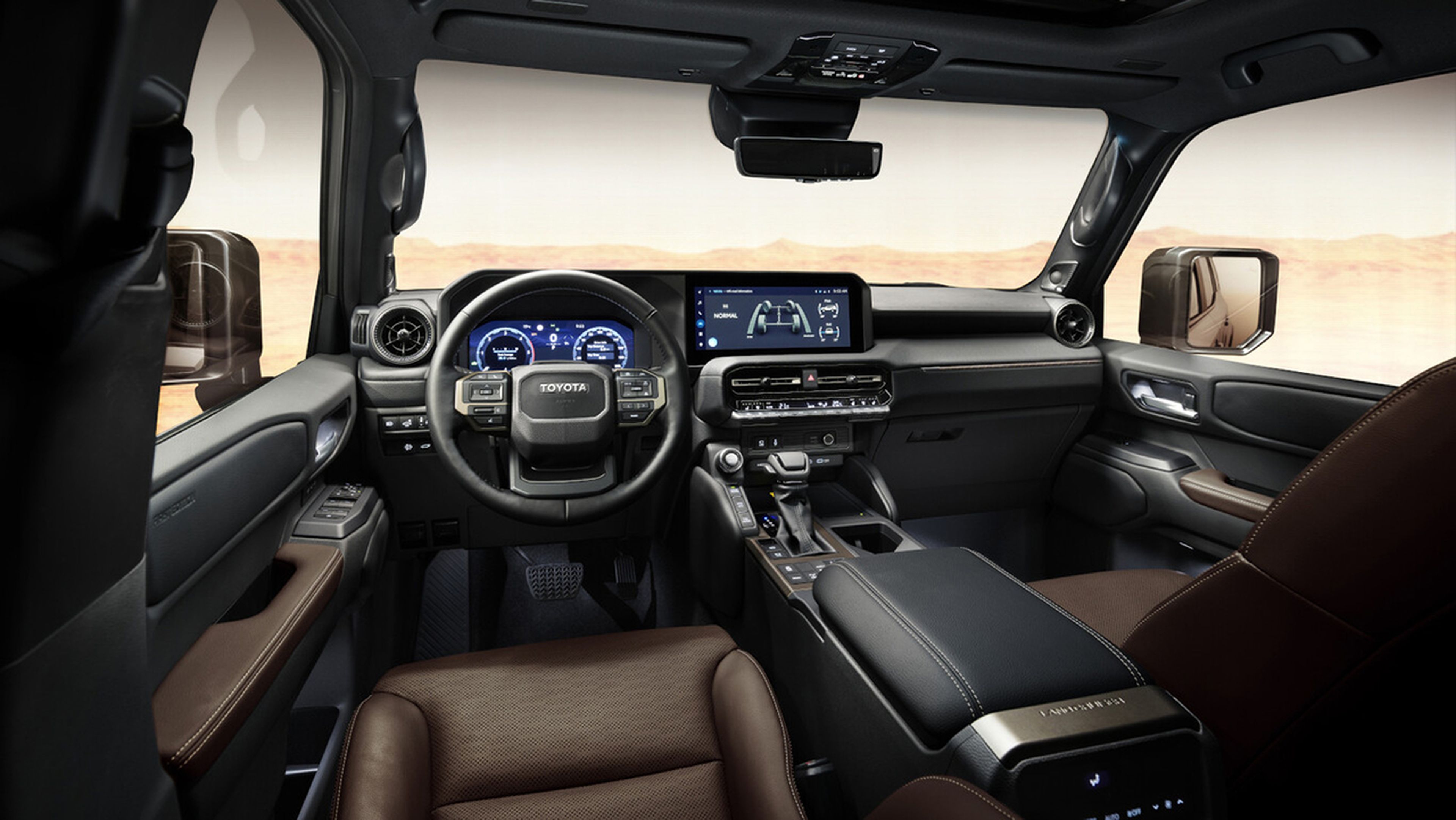 Imagen real del interior del Toyota Land Cruiser 2024.