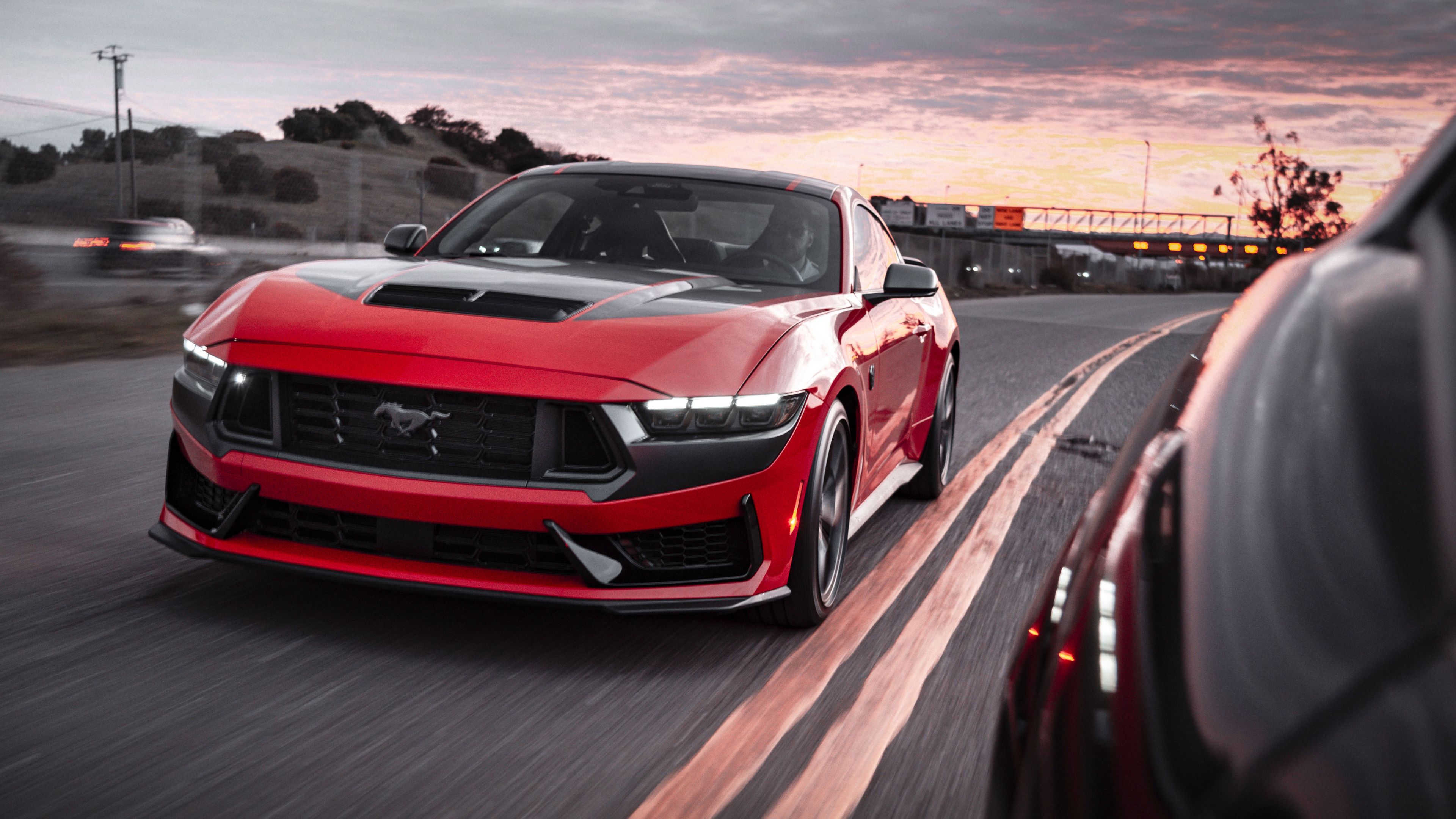 Dodge Challenger Black Ghost vs Ford Mustang Dark Horse