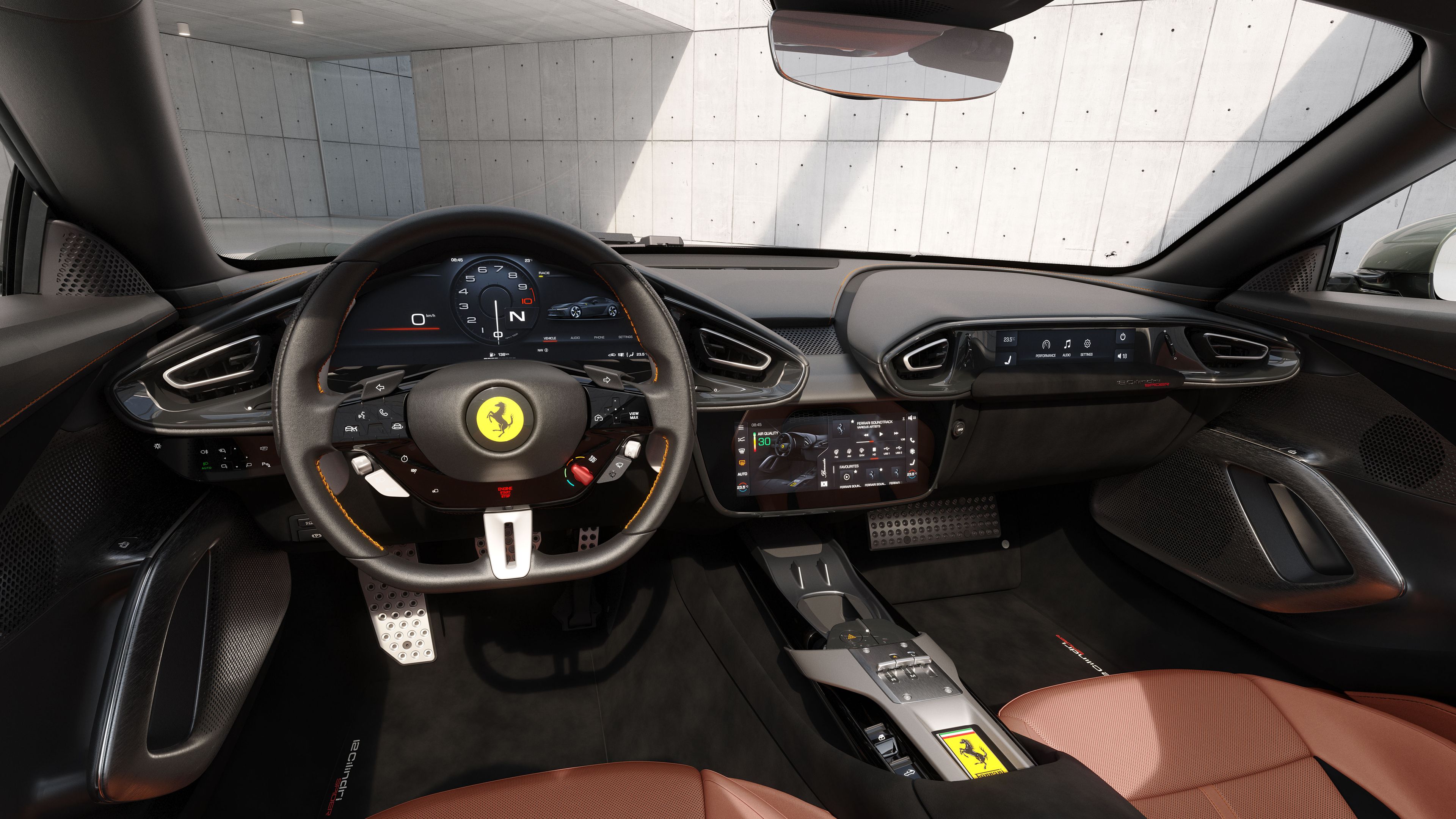 Interior del Ferrari 12Cilindri