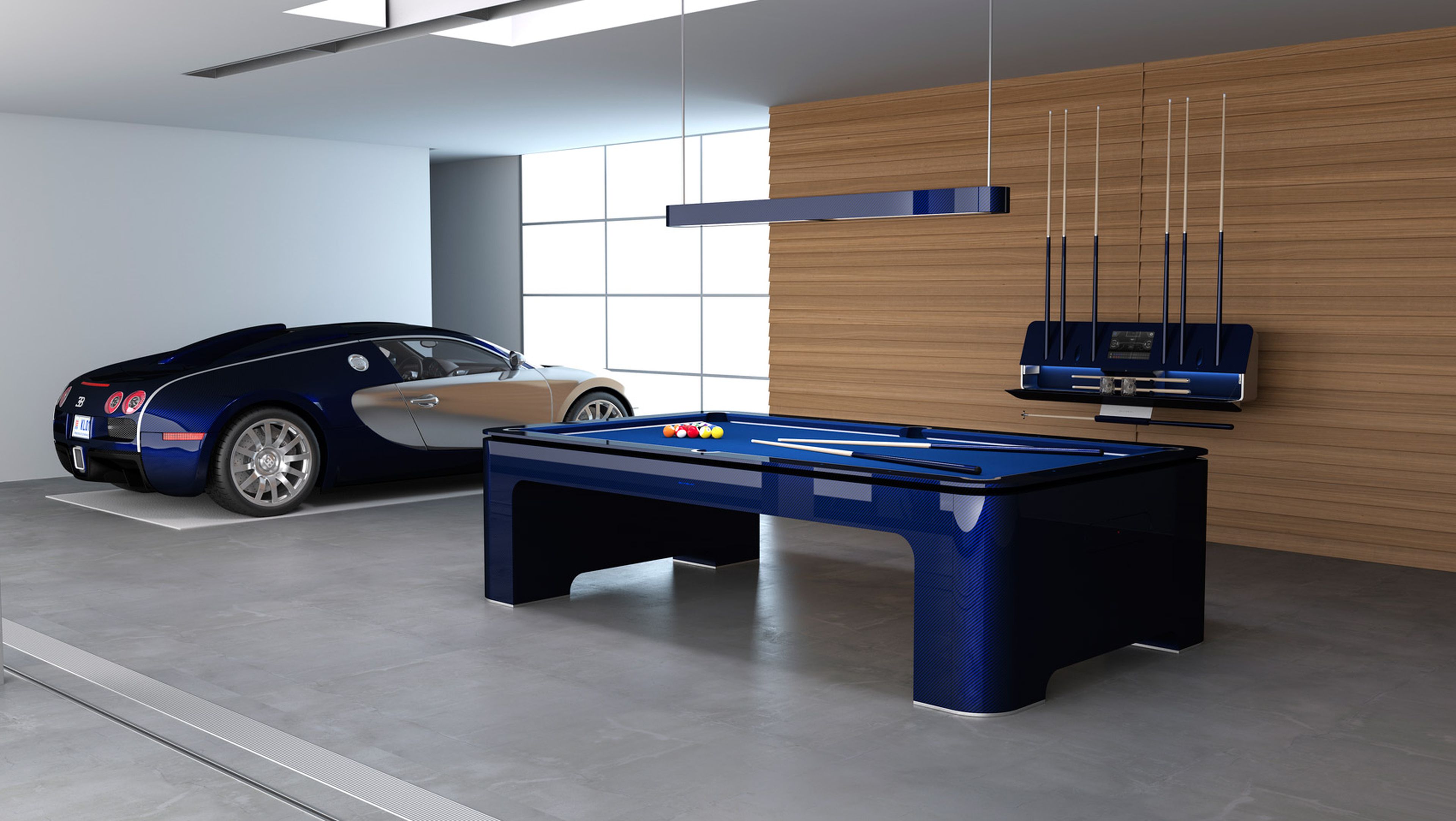 La exclusiva mesa de billar Elysium puede encargarse del mismo color que el Bugatti Veyron. Además...