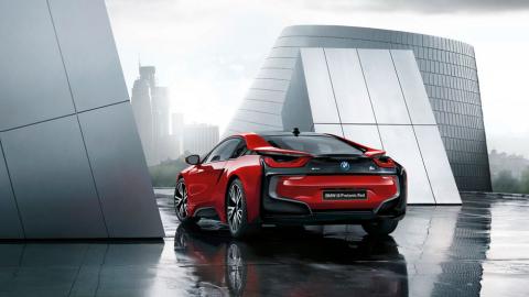 BMW i8 Celebration Edition trasera BMW i8 Celebration Edition protonic red