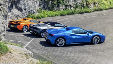 comparativa entre el Ferrari 488 Spider, el Lamborghini Huracán y el McLaren 650S Spider comparativa entre el Ferrari 488 Spider, el Lamborghini Huracán y el McLaren 650S Spider