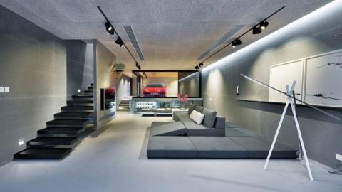 casas-ensueño-garaje-salón-ferrari-china casas-ensueño-garaje-salón-ferrari-china