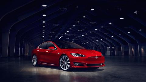 Tesla Model S P100D 2016 rojo Tesla Model S P100D 2016 rojo coches eléctricos deportivo lujo