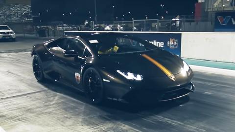 Un Lambo de 910 CV, una drag race y un muro... Un Lambo de 910 CV, una drag race y un muro...
