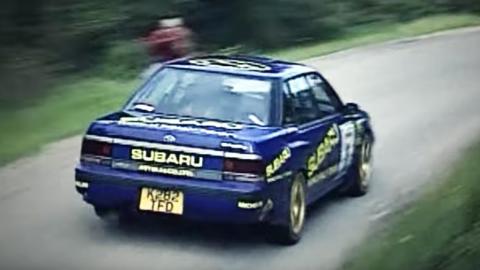 Colin McRae con el Subaru Legacy RS Colin McRae con el Subaru Legacy RS