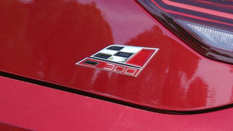 Logo del León Cupra con la cifra de potencia: 300 CV Logo del León Cupra con la cifra de potencia: 300 CV