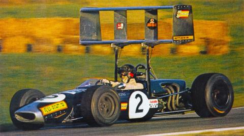 Roy Winkelmann Racing Formula 2 Brabham BT23C-Cosworth Ford at Albi in the F2 race there in October, 1968