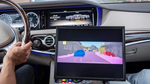 Coche autónomo de Mercedes lujo tecnologia procesador camaras radar lidar autonomos conduccion bosch
