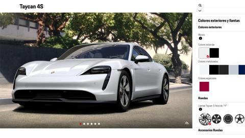 Configurador Porsche Taycan coches electricos lujo