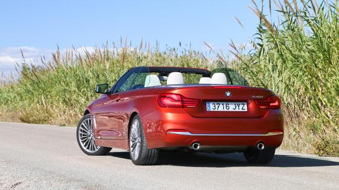 Prueba BMW 440i Cabrio Descapotable lujo altas prestaciones Serie 4 cabriolet sunset orange naranja ebro
