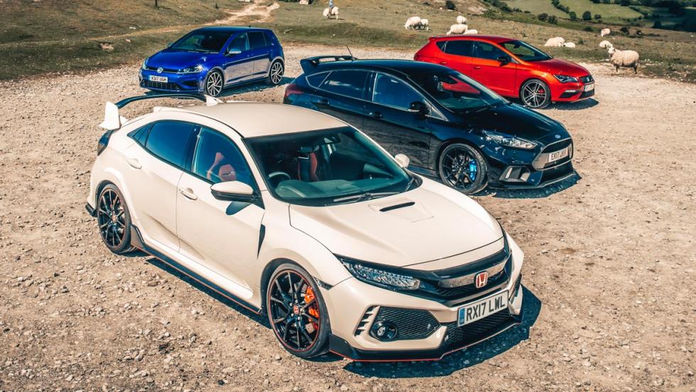 Batalla De Cine Civic Type R Vs Ford Focus Rs Volkswagen Golf R Y