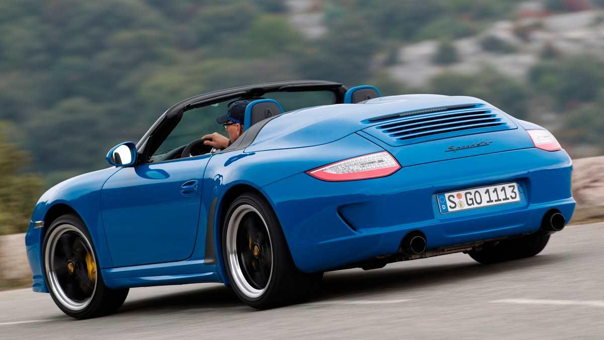 Porsche 911 Speedster 2011 997 descapotable lujo deportivo azul limitado exclusivo