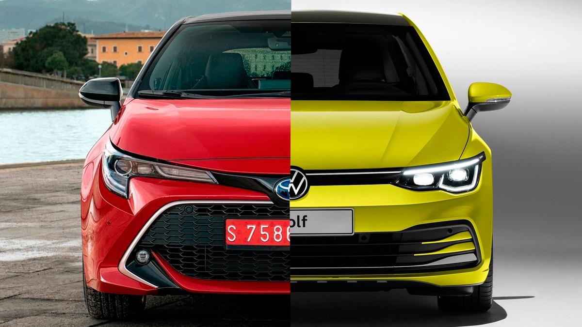 Toyota Corolla Volkswagen Golf frontal compacto superventas tecnologia led